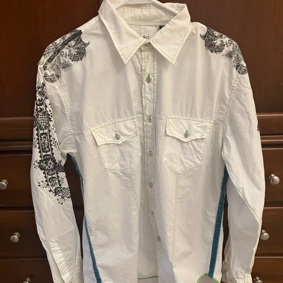 Arnold Zimberg Hollywood Men's Button Down Shirt Size Medium Rockabilly Cool - Picture 1 of 11